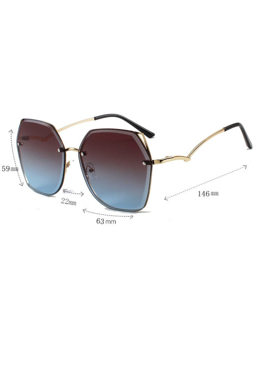 Geometric Rimless Sunnies