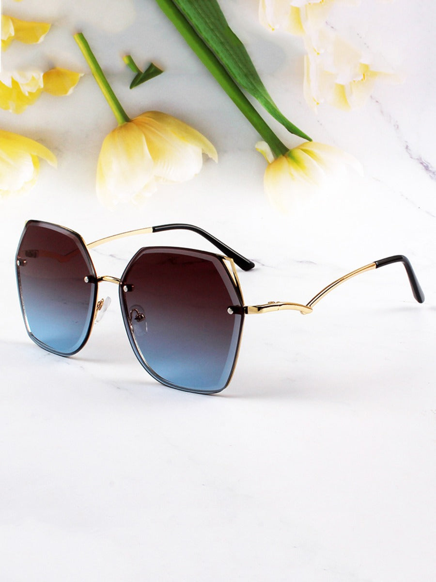 Geometric Rimless Sunnies