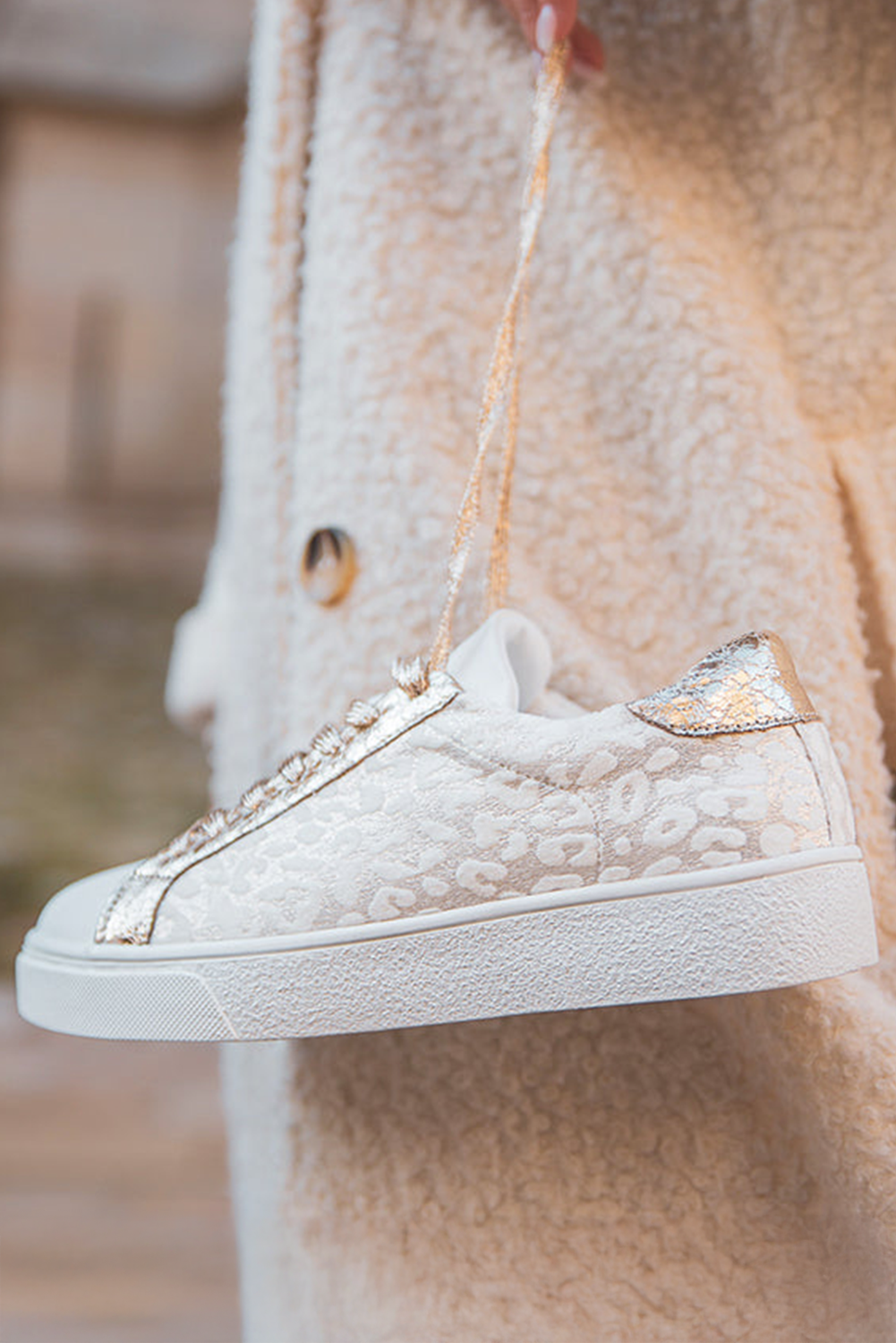 White Leopard Sneakers