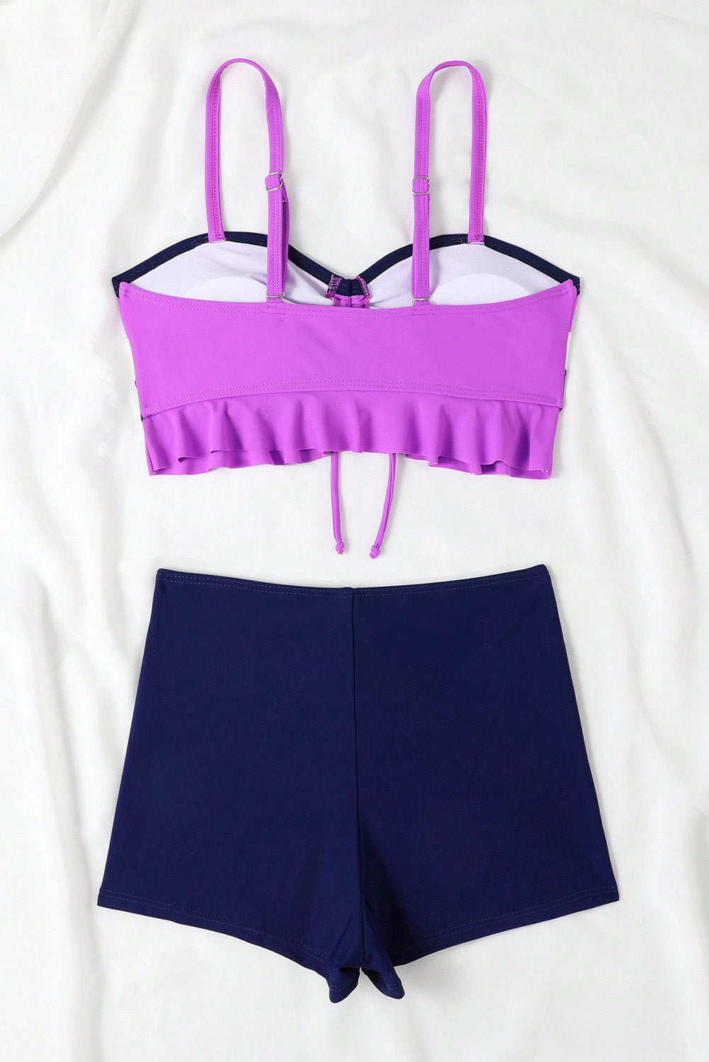 Purple Colorblock Bikini