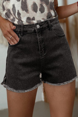 Carbon Grey Denim Shorts
