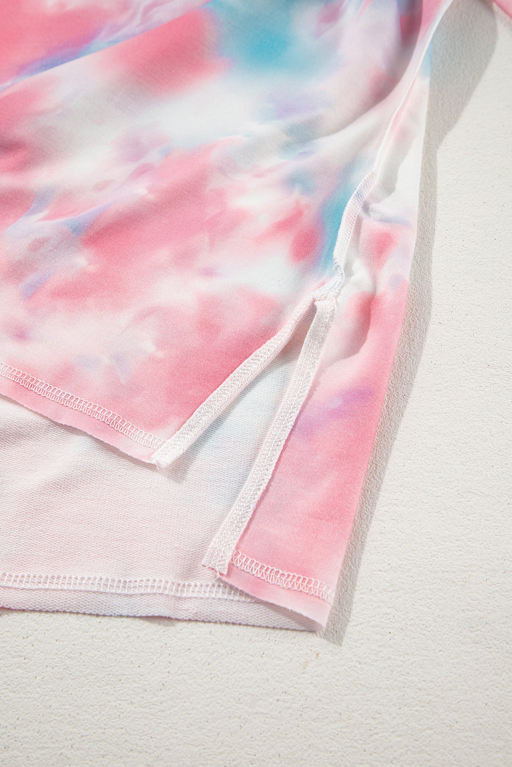 Tie-dye Zipped Collared Pullover