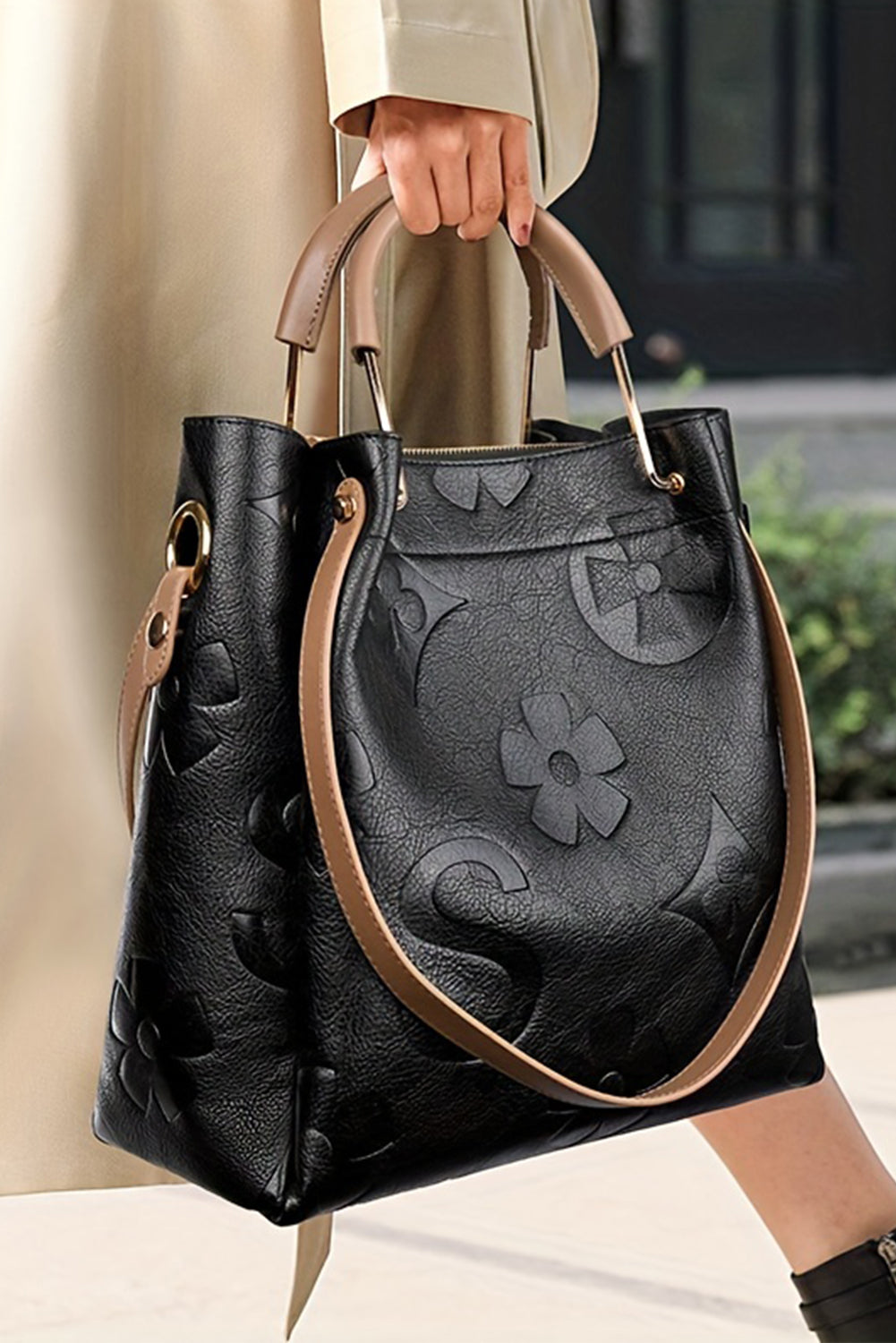 Embossed Shoulder Bag