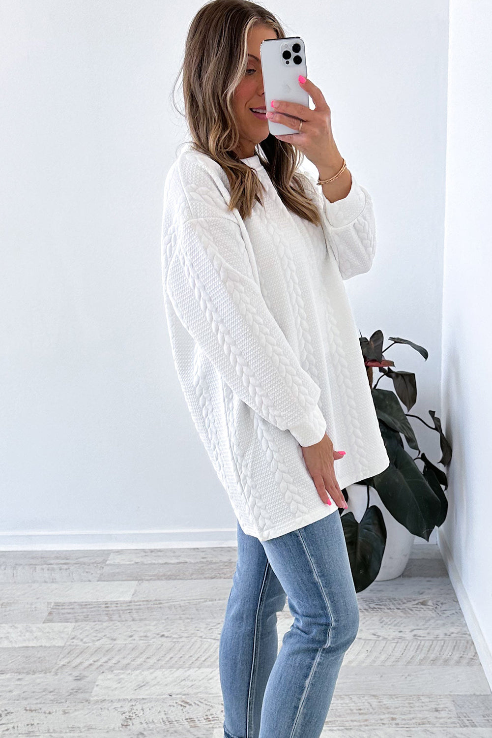 Cable Textured Top