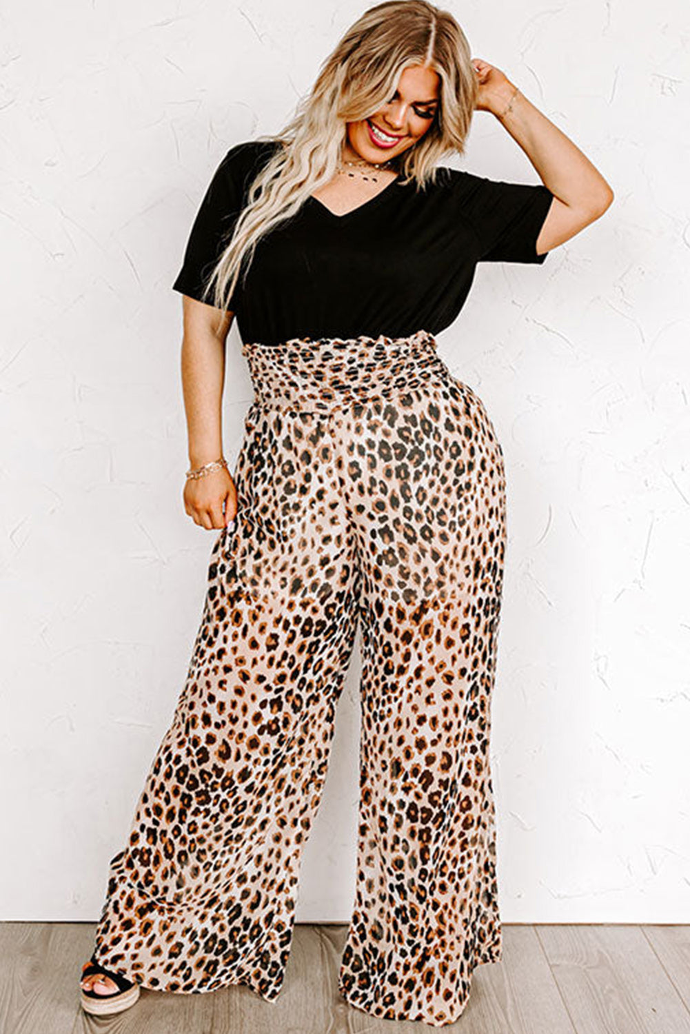 Leopard Wide Leg Pants