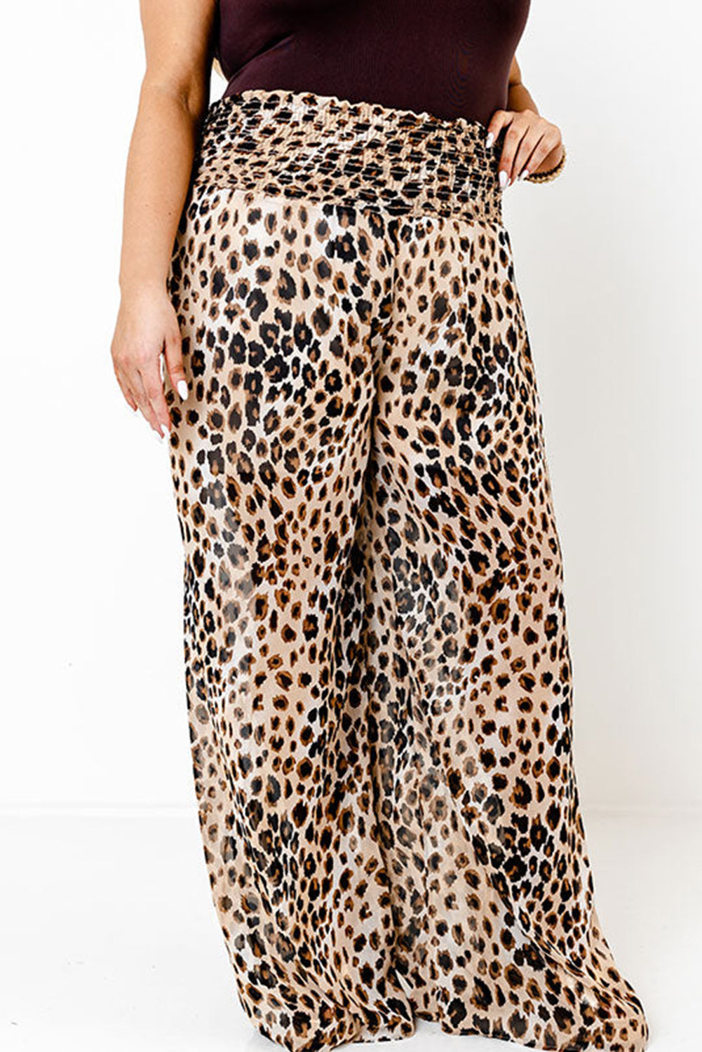Leopard Wide Leg Pants