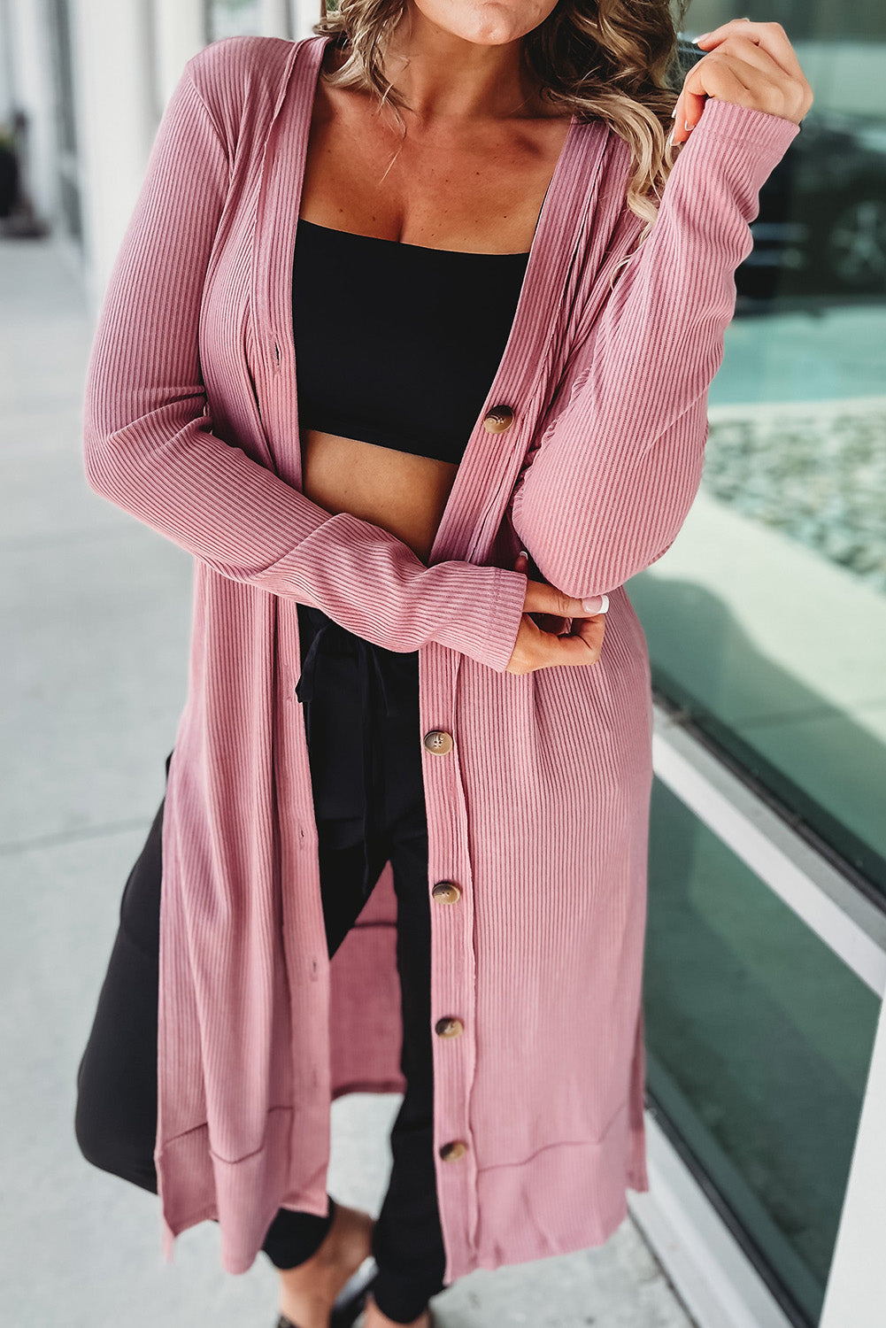 Ribbed Duster