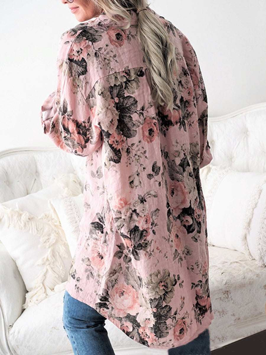 Long Floral Blouse