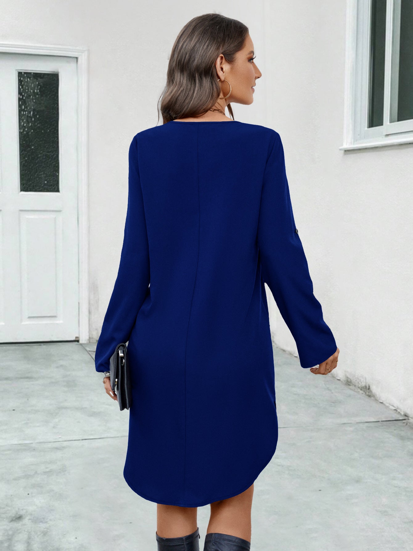 Zipper Shirt Dress