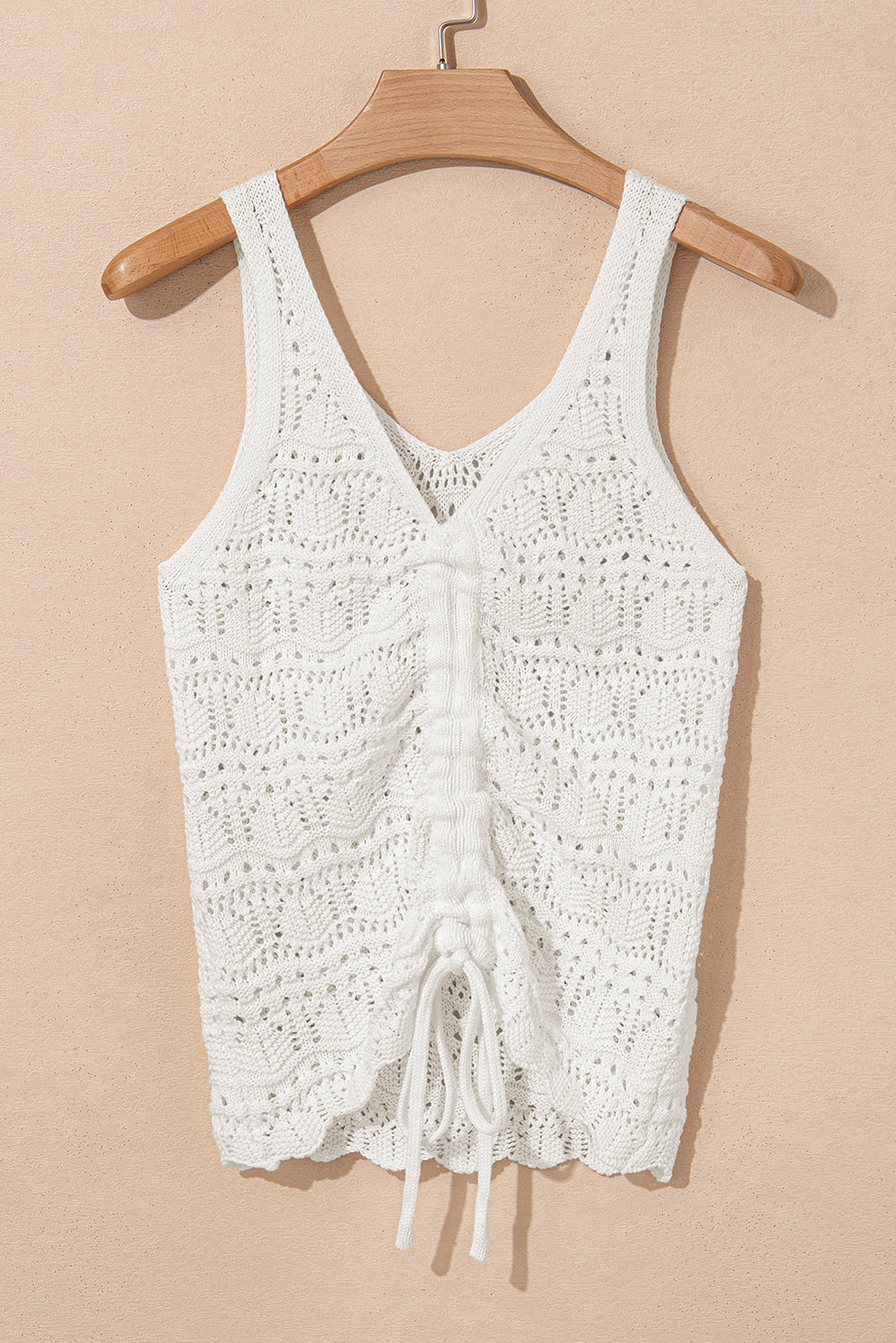 V Neck Drawstring Tank