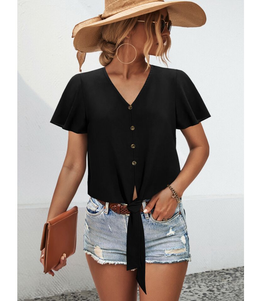 Tie Hem Blouses