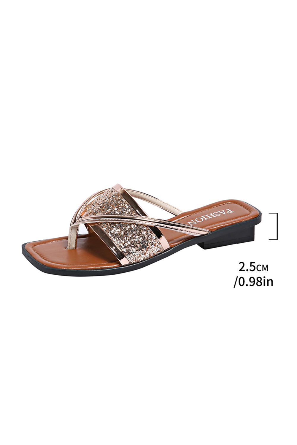 Gold Glam Flip Flops