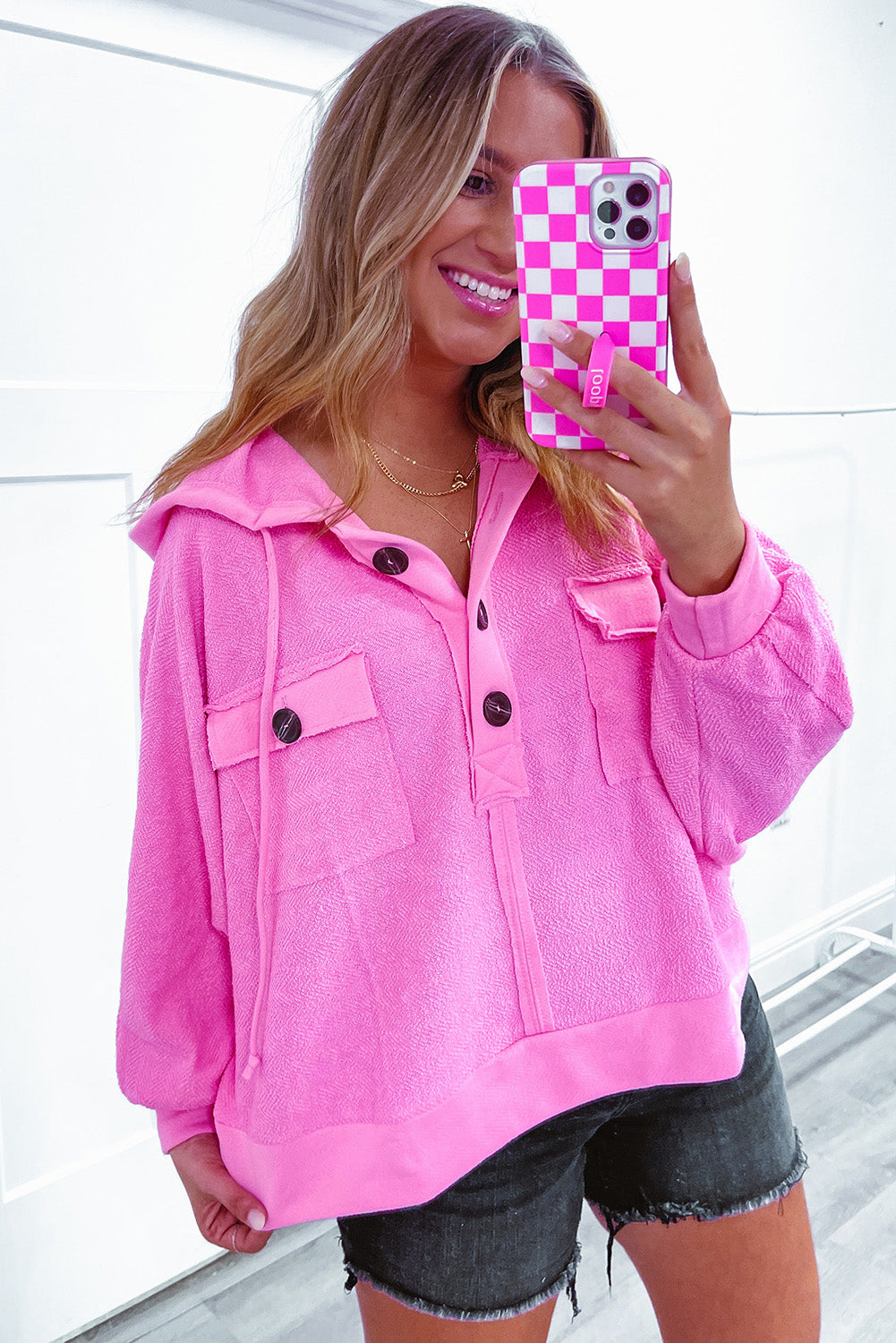 Half Button Hoodie