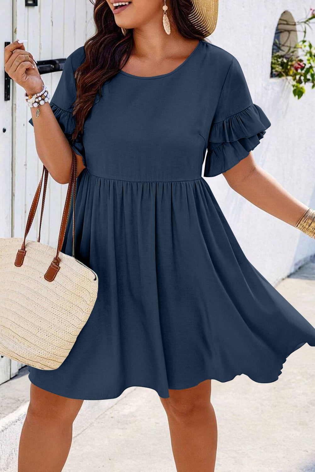 Ruffle Sleeve Mini