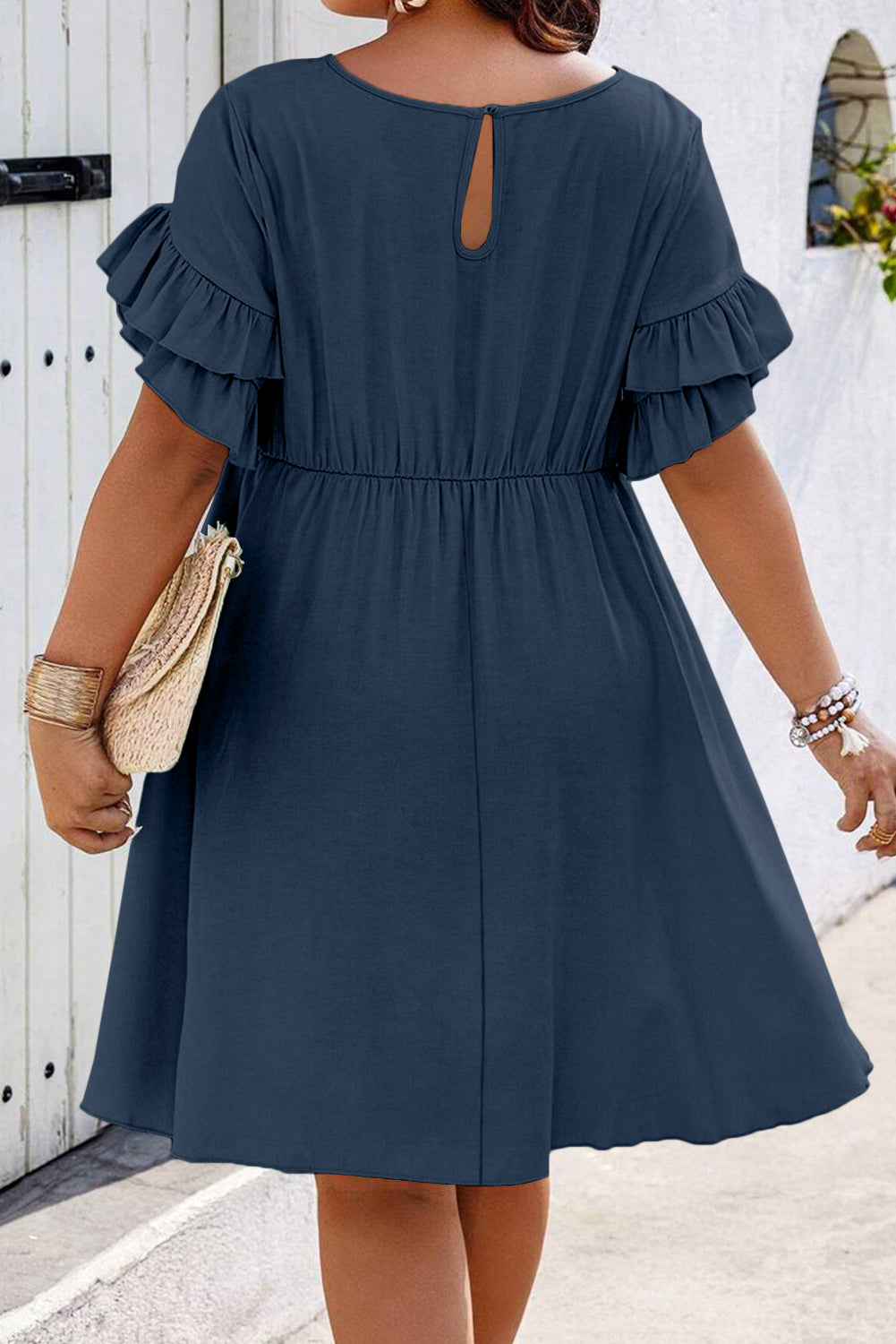 Ruffle Sleeve Mini