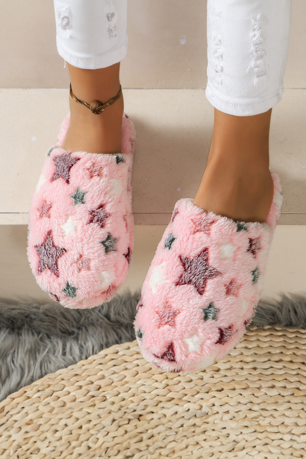 Pink Star Slippers