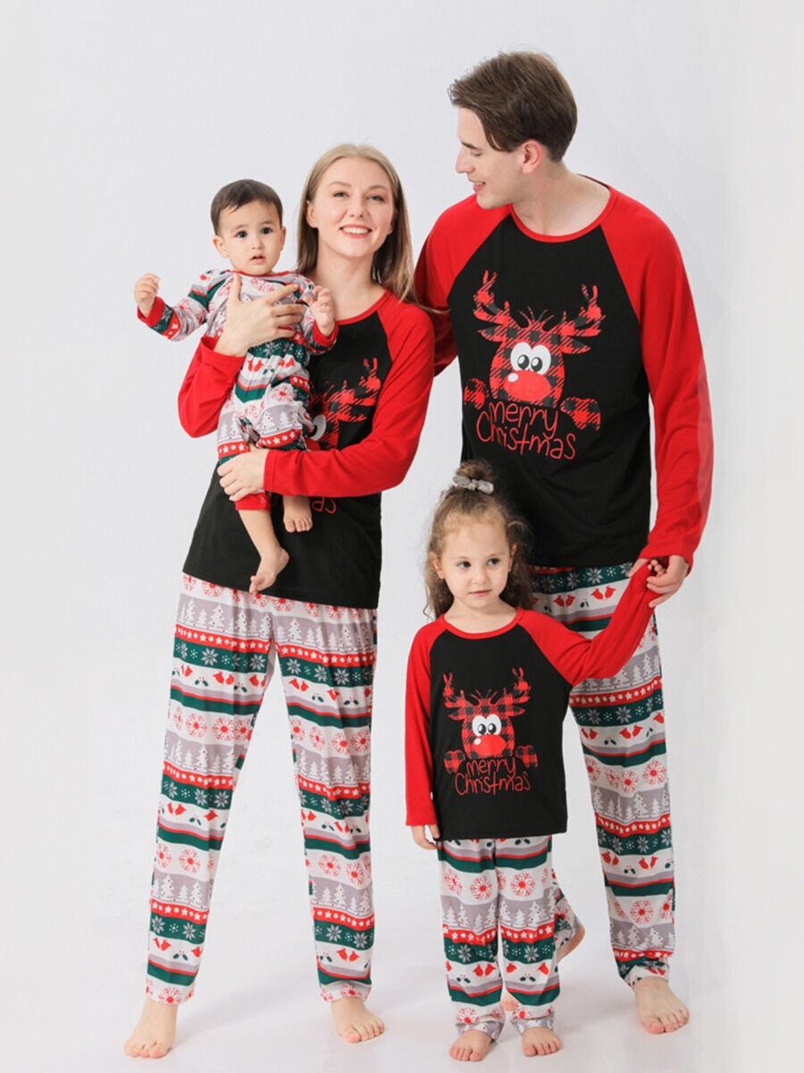Plaid Reindeer PJ's