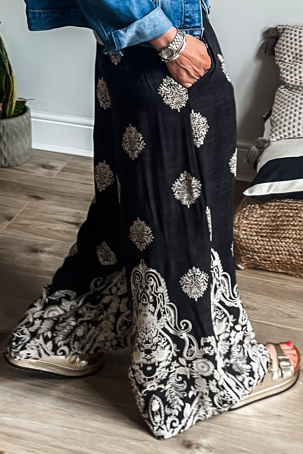 Wide Leg Boho Pants