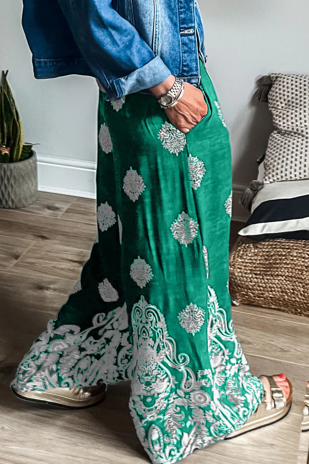Wide Leg Boho Pants