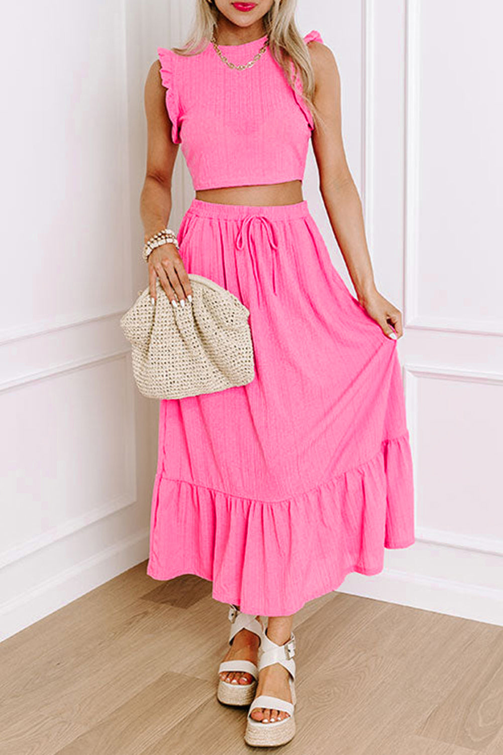 Bon Bon Crop and Skirt Set