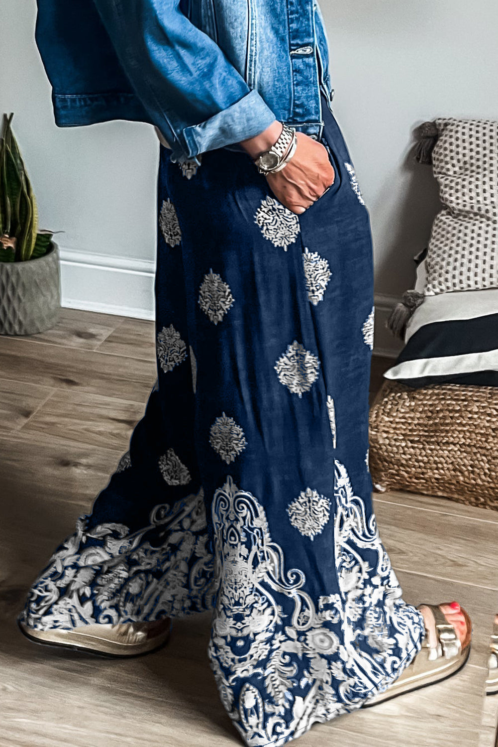 Wide Leg Boho Pants
