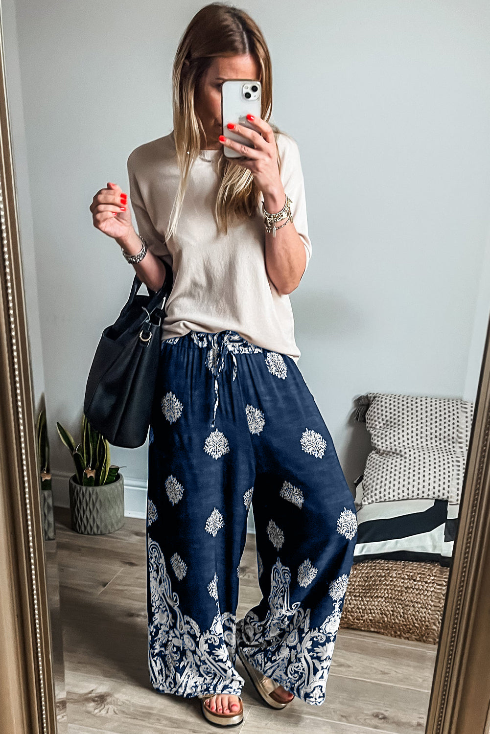 Wide Leg Boho Pants