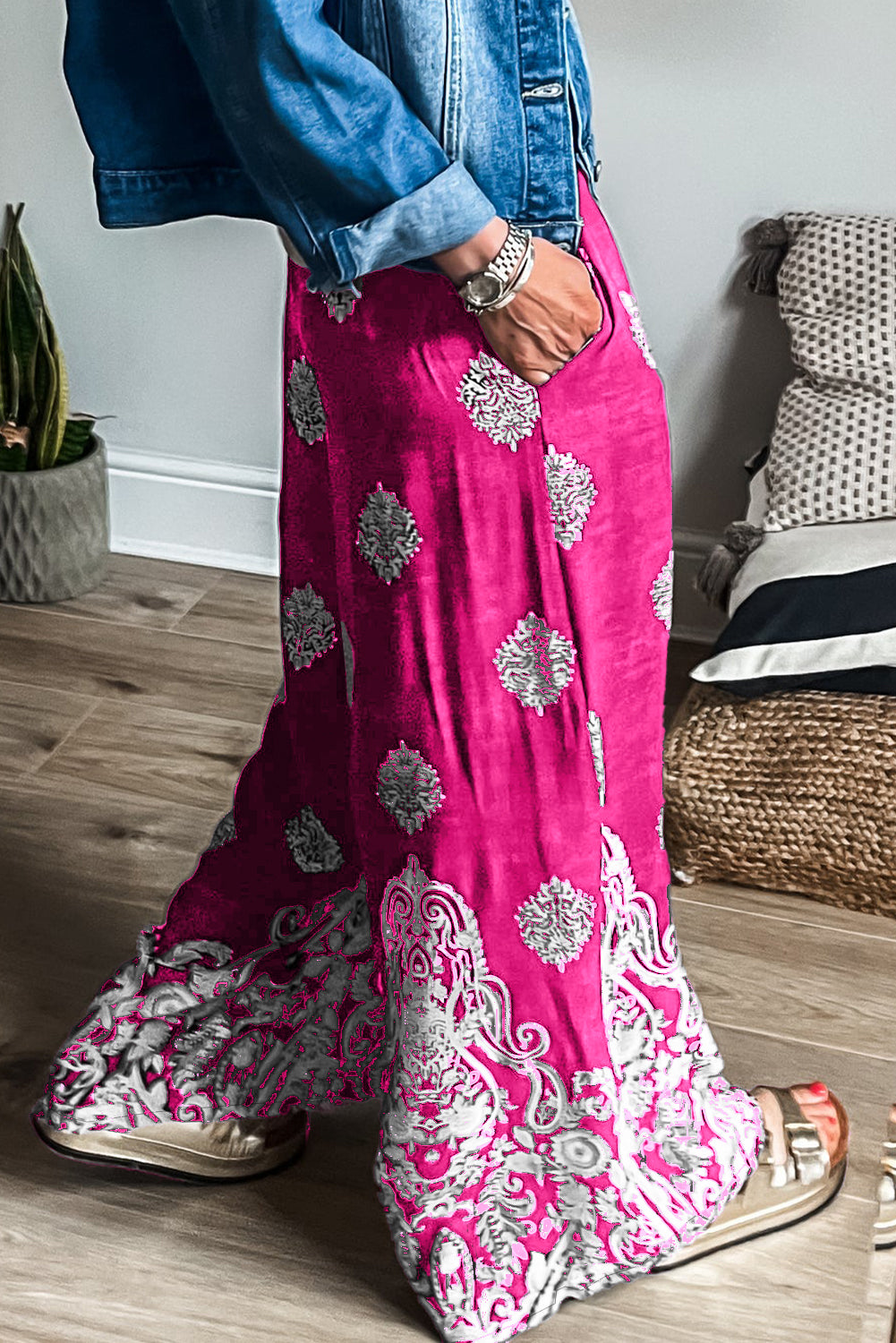 Wide Leg Boho Pants