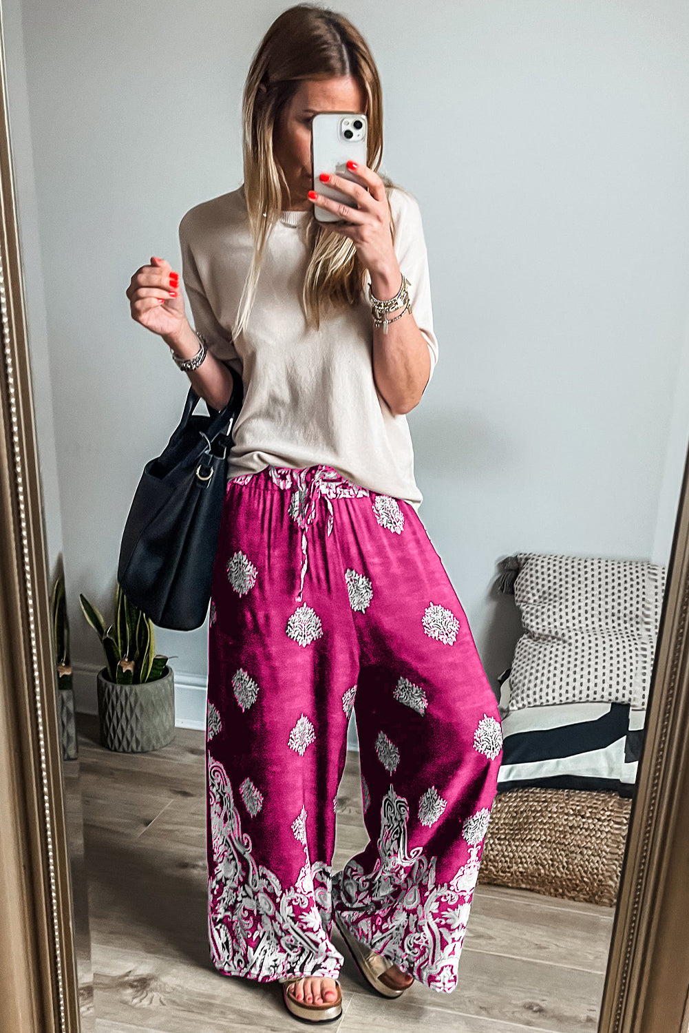 Wide Leg Boho Pants