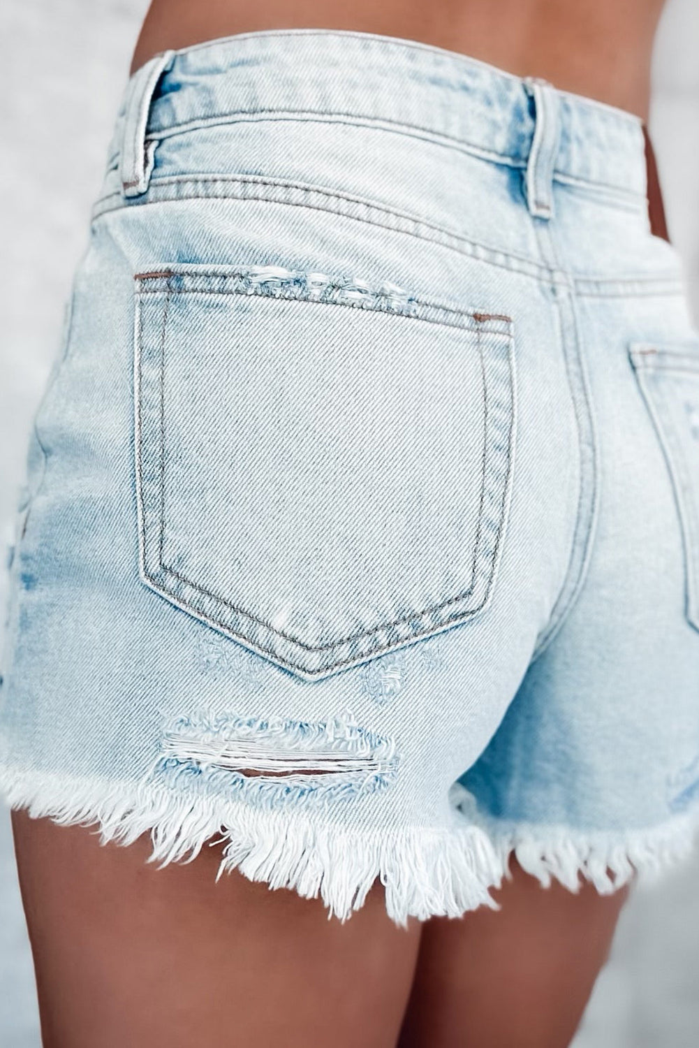 Light Wash Denim Shorts
