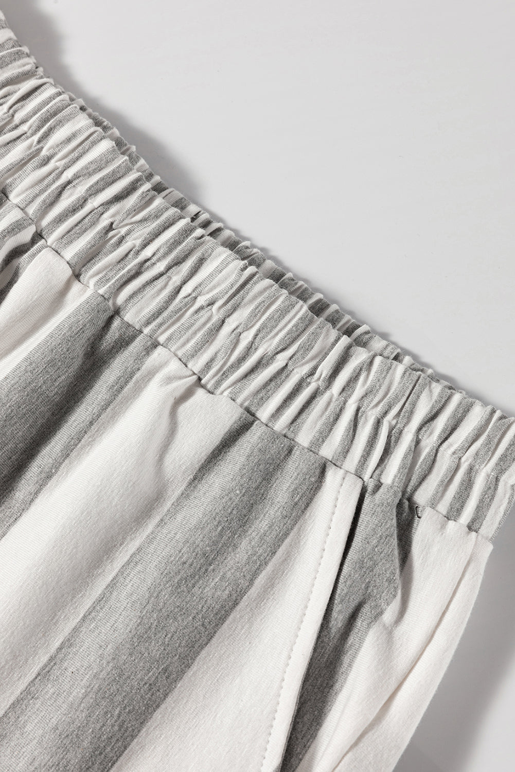 Grey Stripe Mixed Short Set