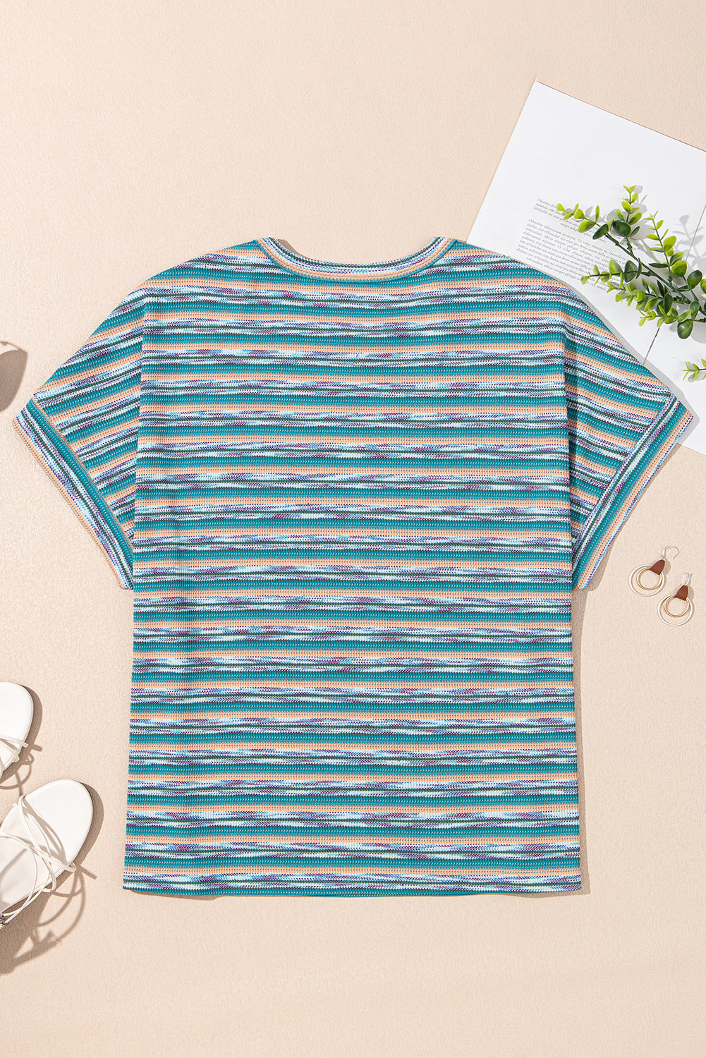 Stripe Wide Sleeve Tee