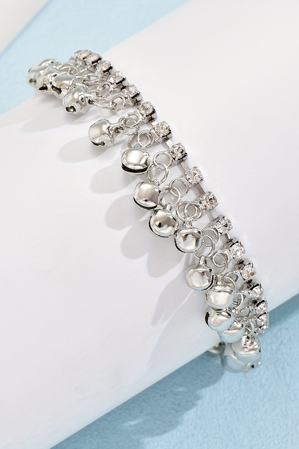 Rhinestones & Bells Anklet