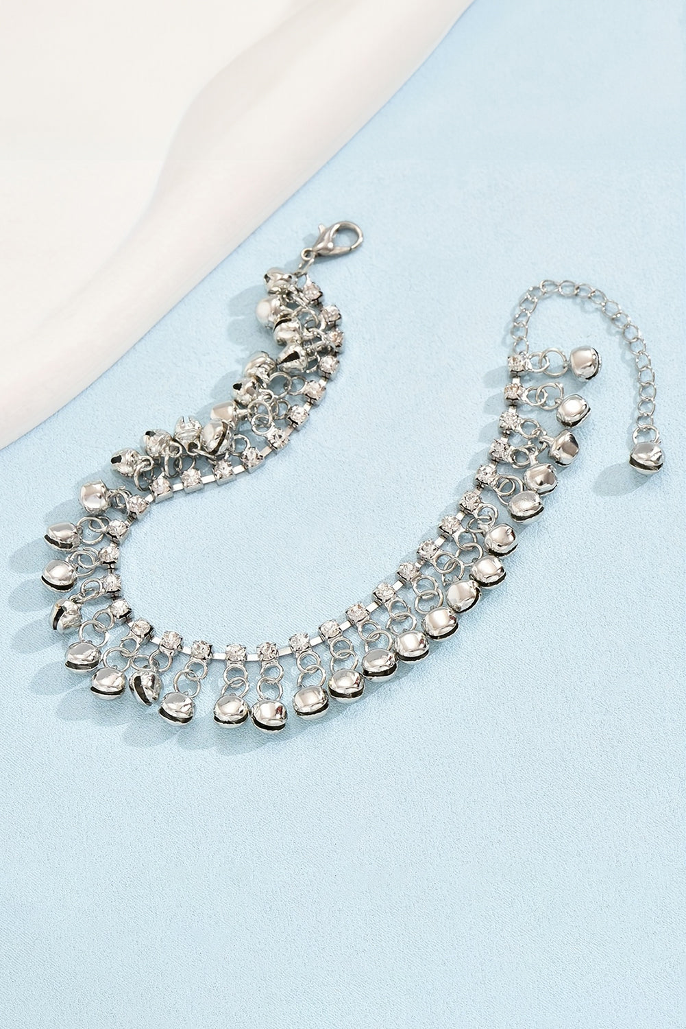 Rhinestones & Bells Anklet