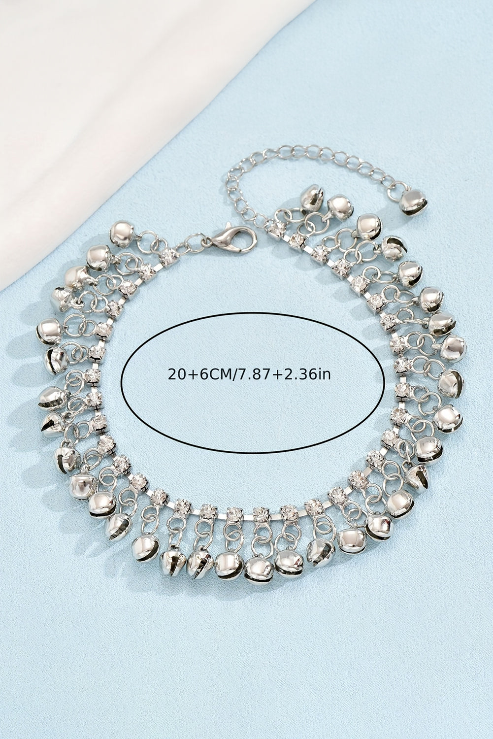Rhinestones & Bells Anklet