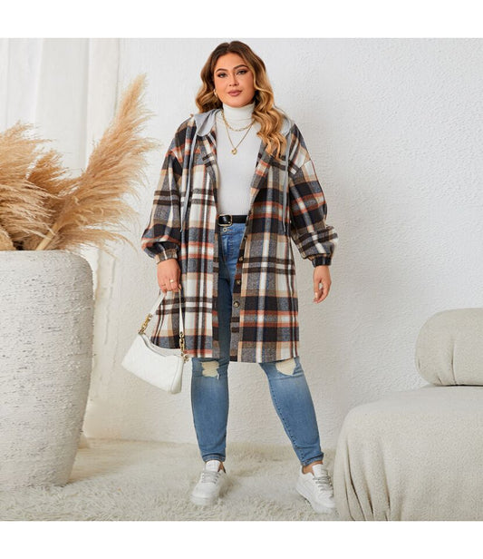 Plaid Midi Jacket