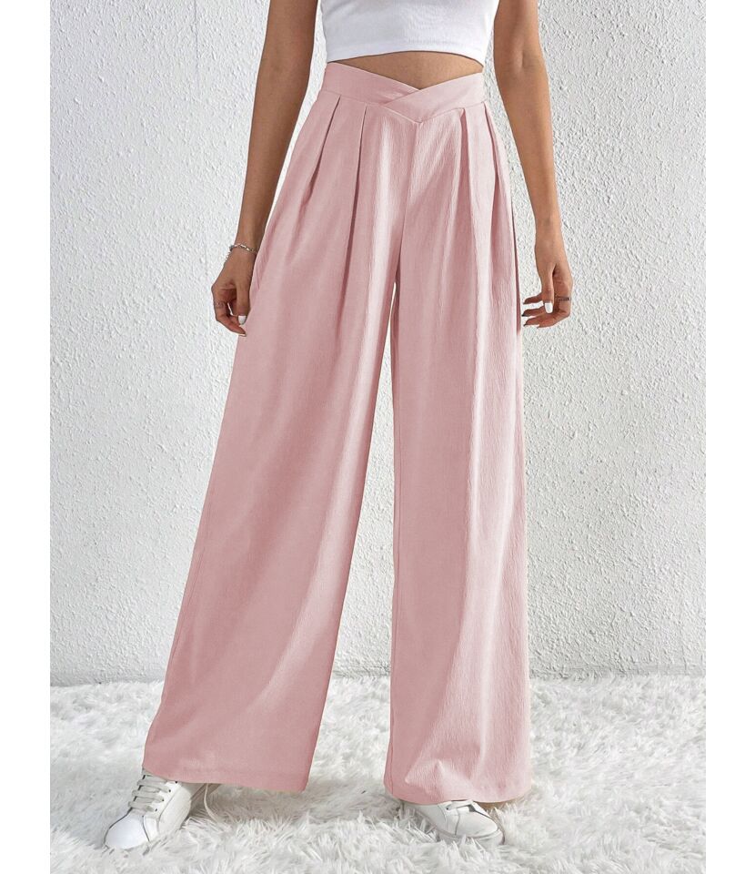 Pleated Wide Leg Trousers