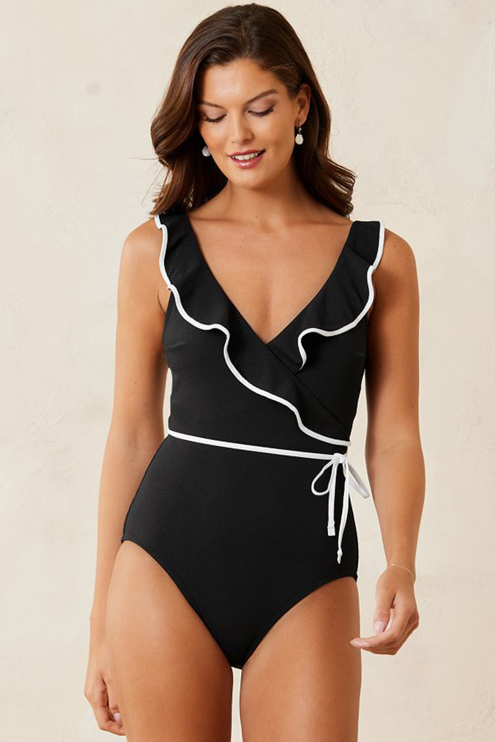 Ruffle Wrap Suit