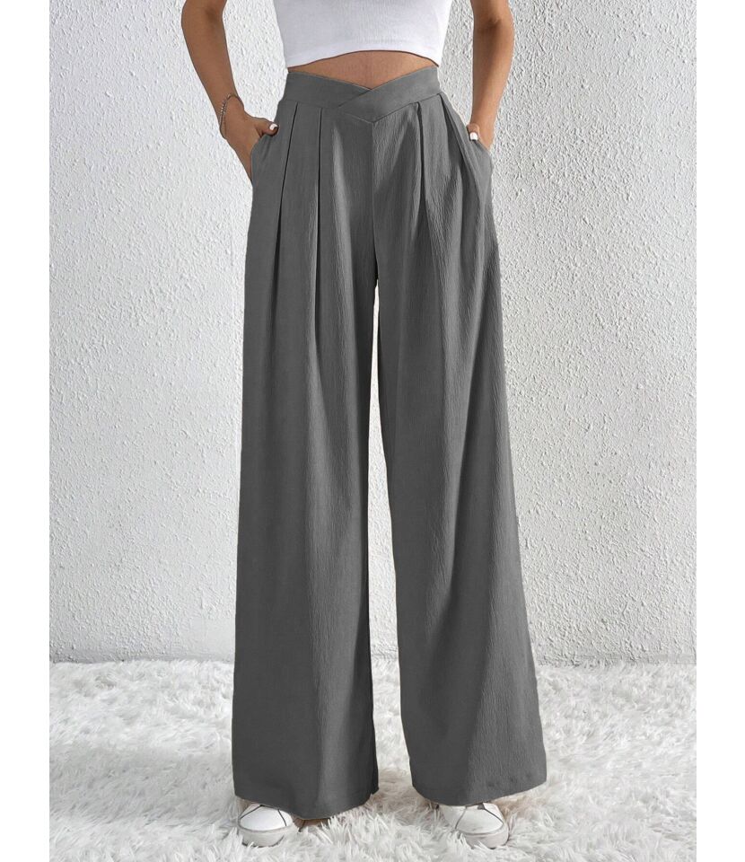 Pleated Wide Leg Trousers