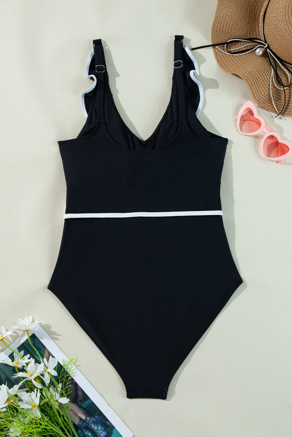 Ruffle Wrap Suit