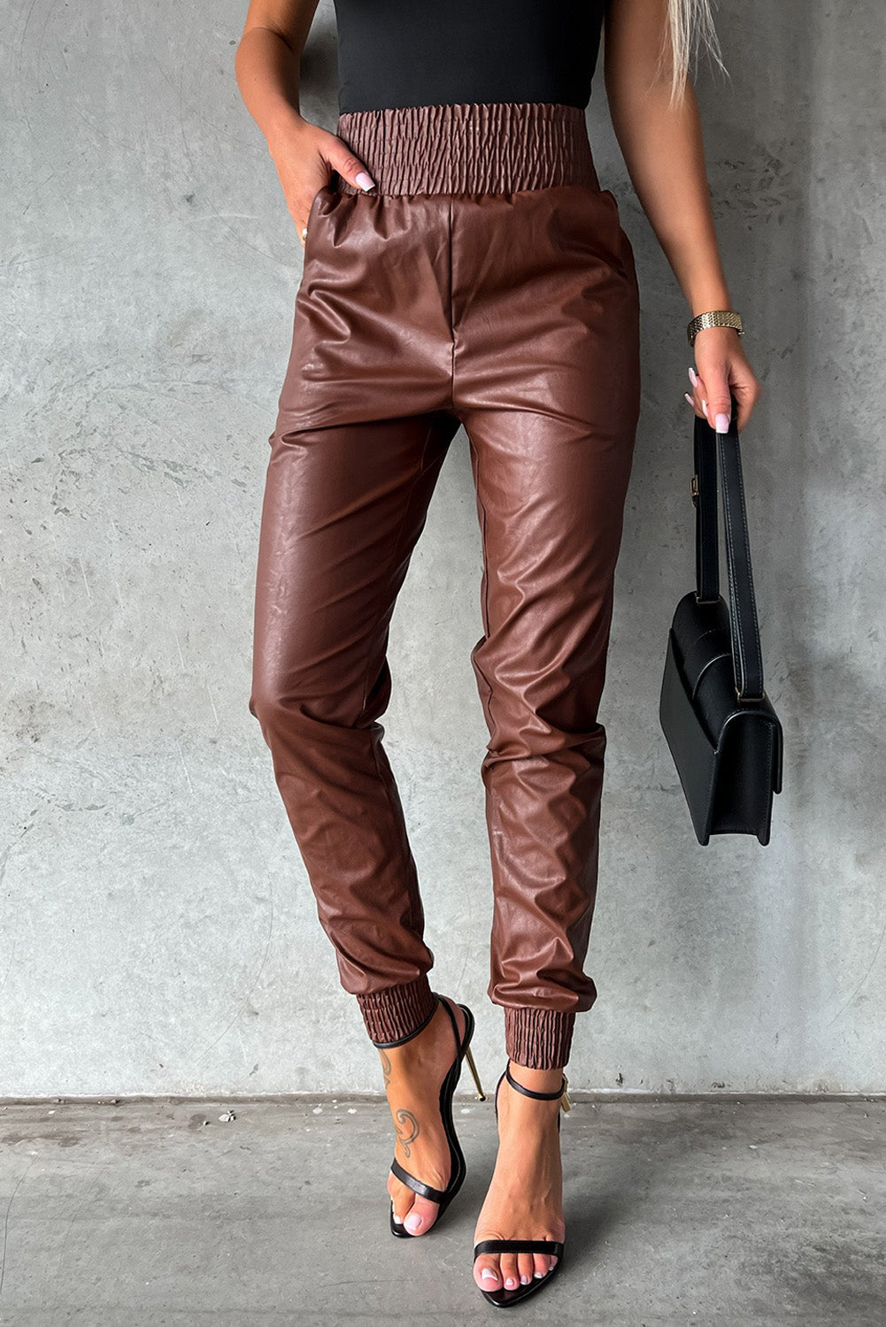 Pleather Joggers
