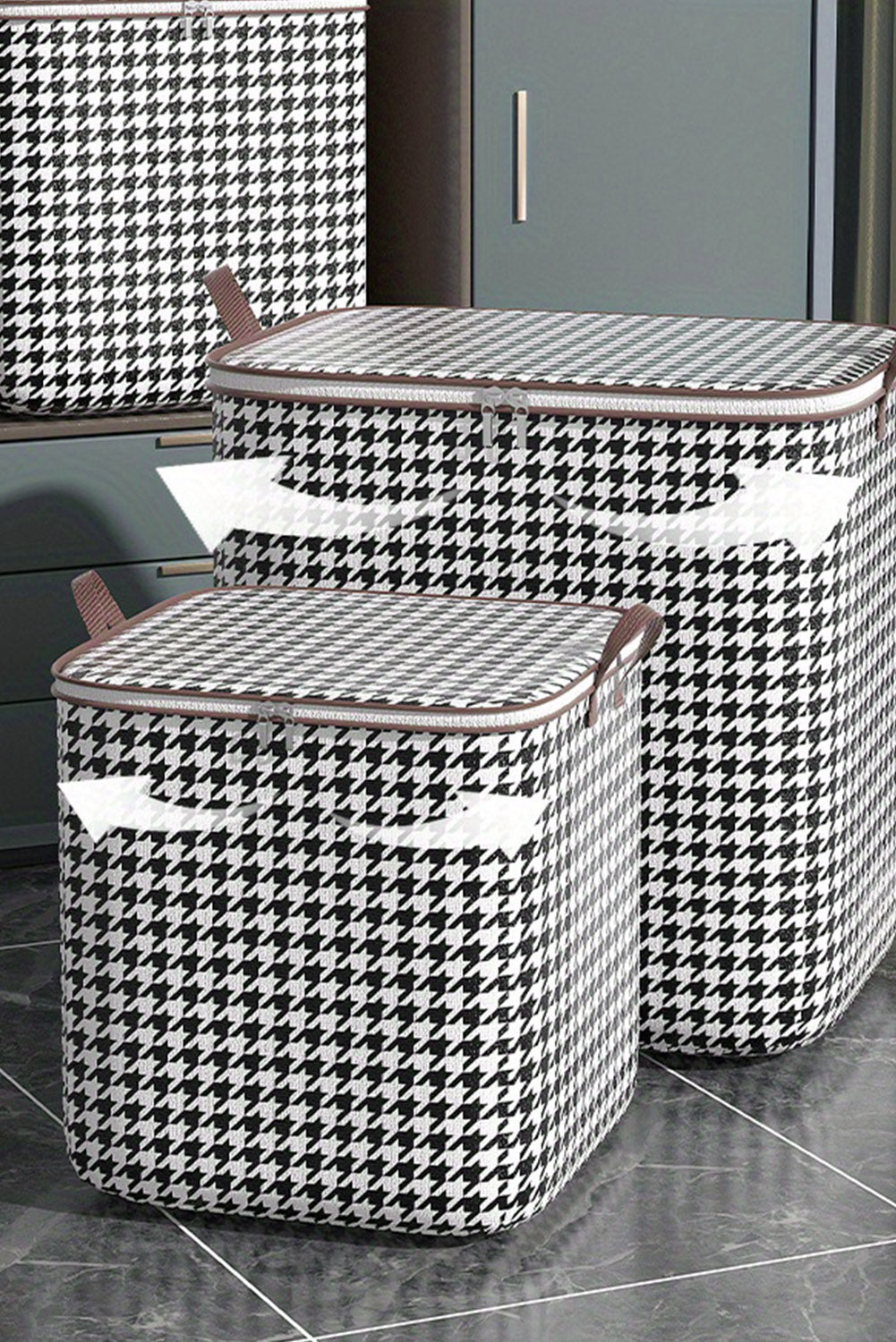 Houndstooth Storage Boxes