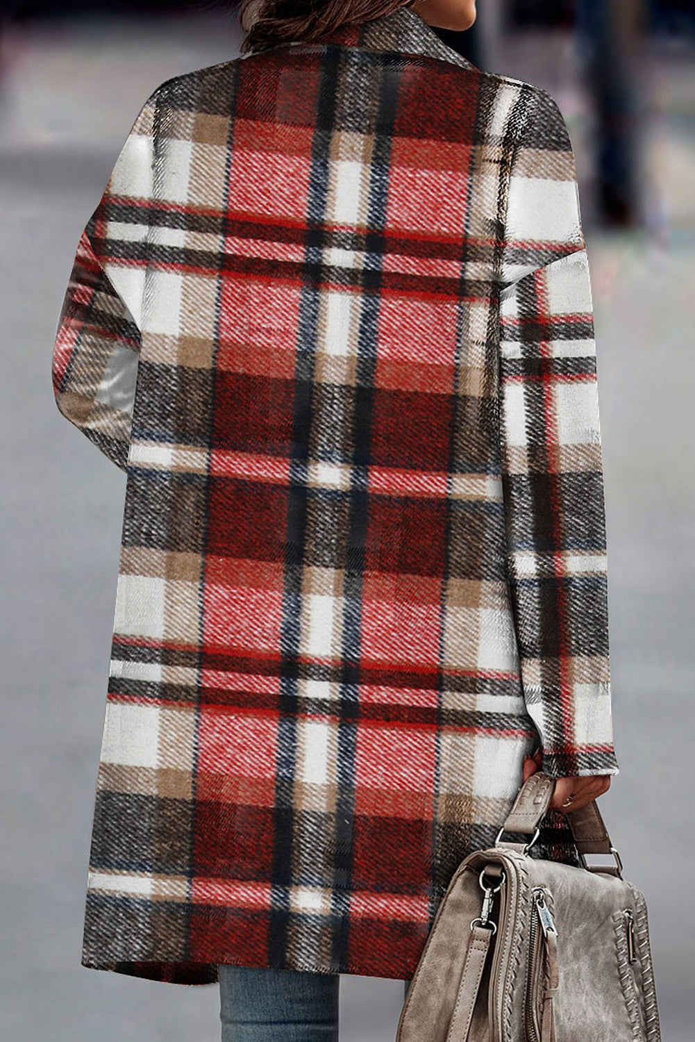 Plaid Lapel Coats