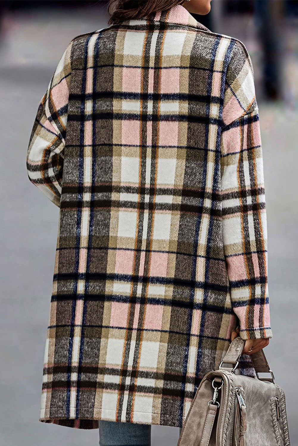 Plaid Lapel Coats