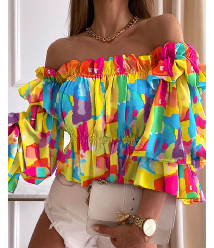 Ruffle Crop Tops