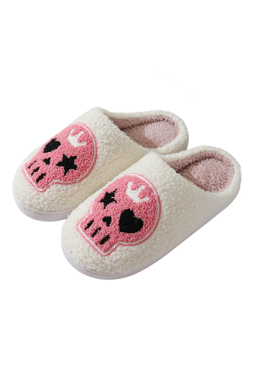 Pink Skull Slippers