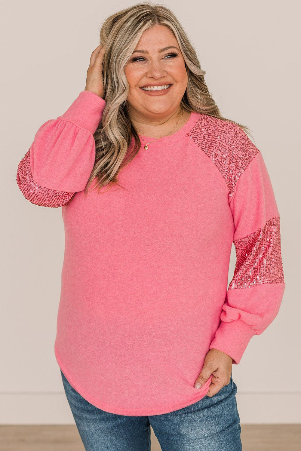 Sequins Patchwork Tops