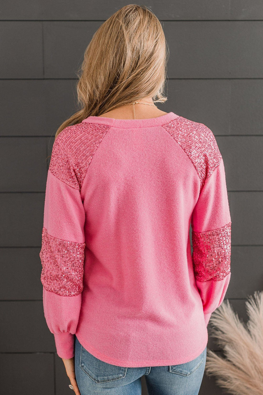 Sequins Patchwork Tops