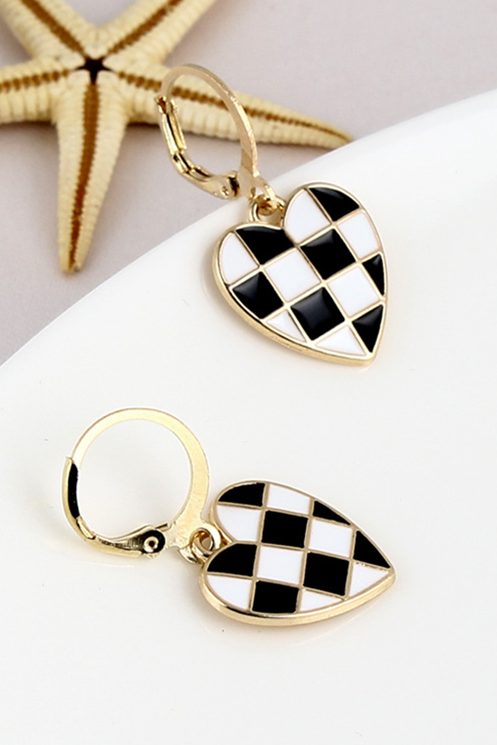 Love My Checkered Earrings