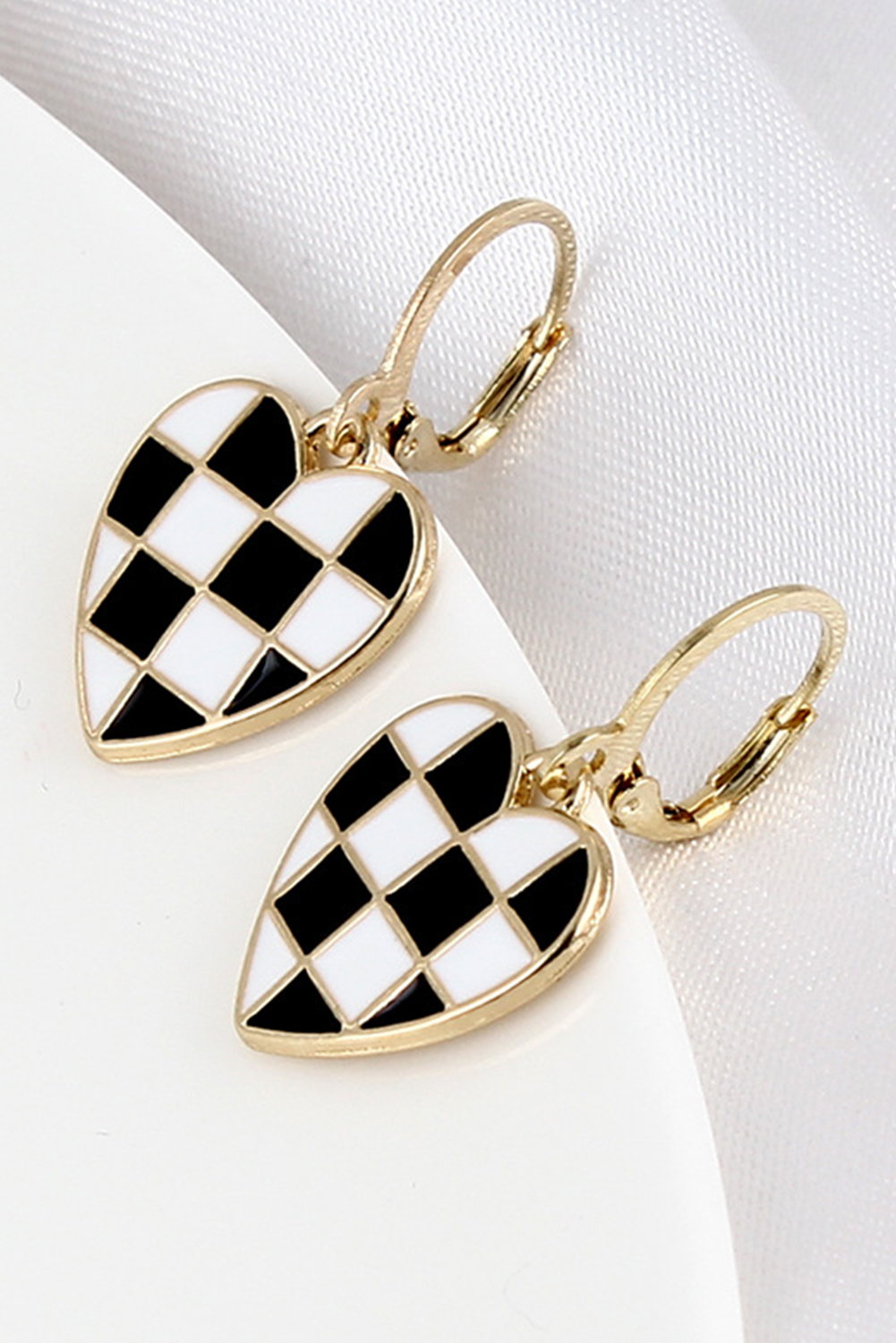 Love My Checkered Earrings