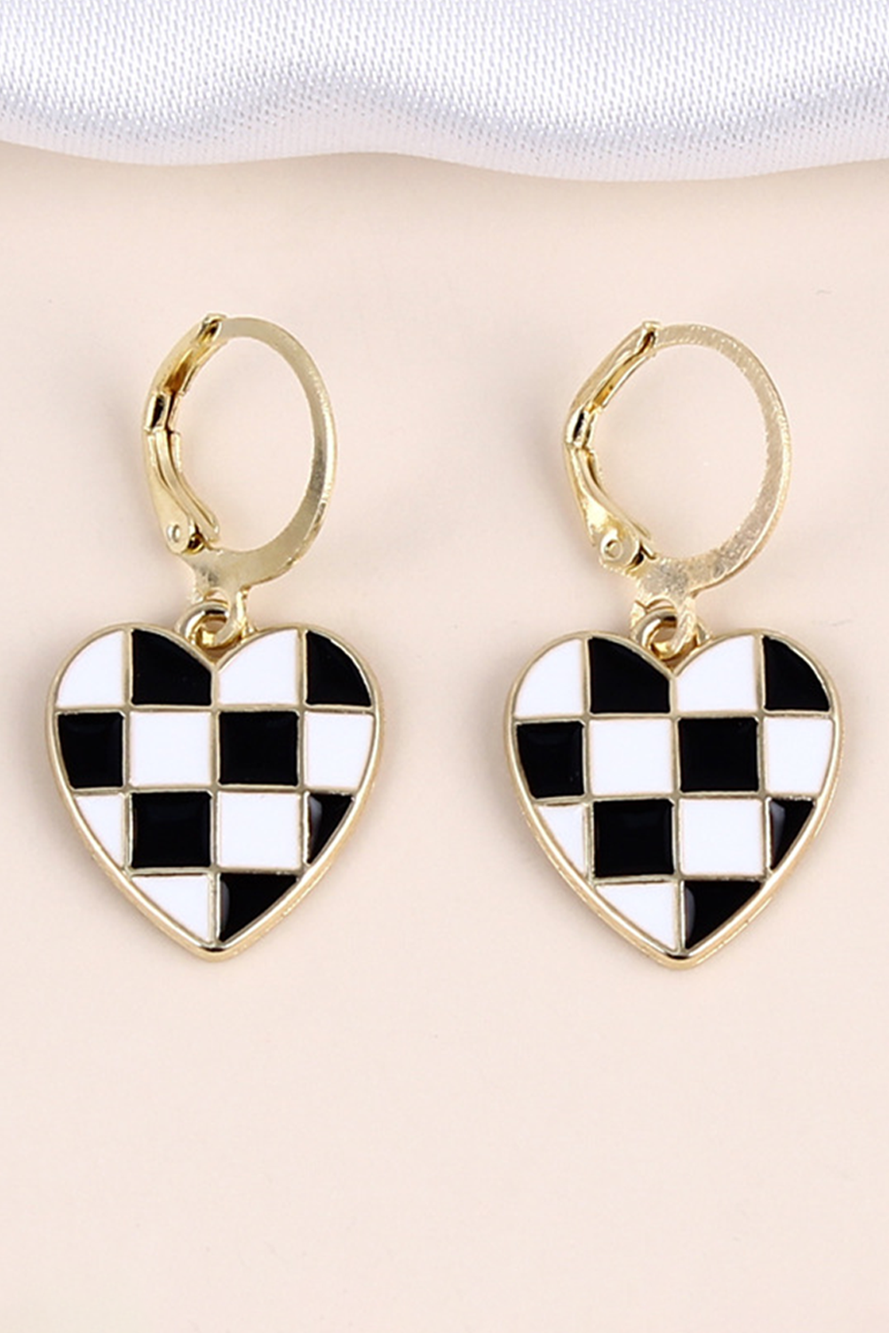 Love My Checkered Earrings